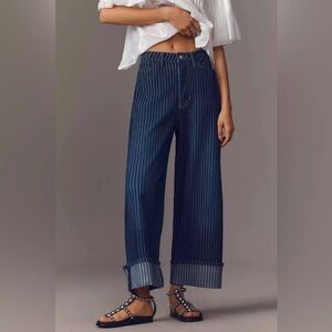 NWT Pilcro’s Kayden Railroad Striped Barrel Bottoms